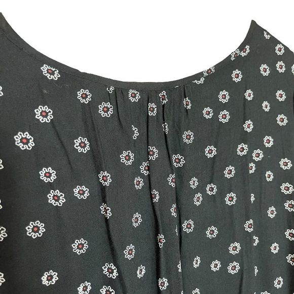 Free People Ny Printed Beck Mini Dress Womens Small Petite Black Floral - Picture 10 of 12